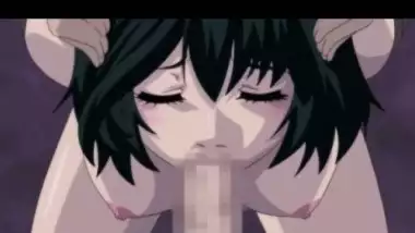 Hentai babe gets gangbanged and gets facial