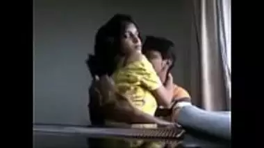 Crushing the huge tits of the Delhi college girl