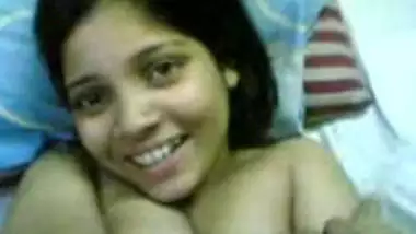 Desi shy girl captured nude on bed by BF