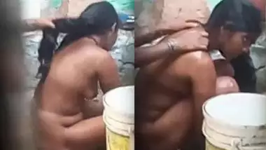 SExy village hot girl nude bathing neighbor boy recording by hidden cam
