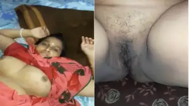 Desi wife lies in bed with XXX legs spread widely and sex boob naked