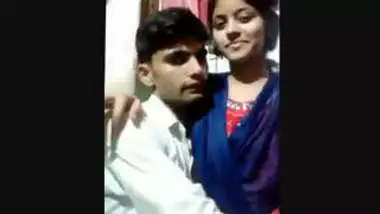 Young indian wife doing romance with hubby