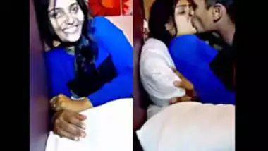 Beautiful chennai babe with bf and intense sensual sloppy kiss