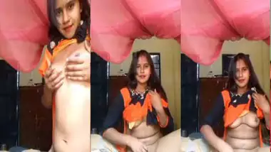 Sexy naughty Bihari wife revealing her assets on cam