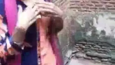 Village girl showing wobblers outdoors for her lover video