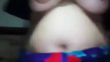 Busty Desi chick showing her XXX boobies and fat pussy
