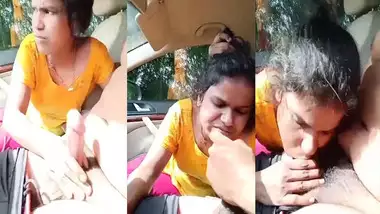 Marathi Randi giving blowjob inside car