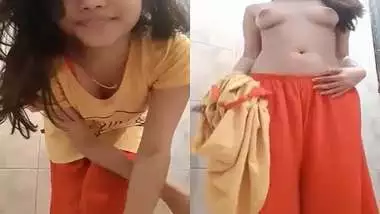 Bengali 19yo college teen topless in bathroom