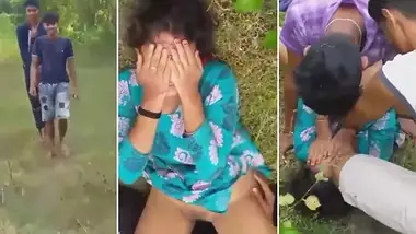 Village school girl caught by three guys and they hard fuck. Desi mms