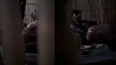 Lovers in restaurant having romance and GF sucking dick