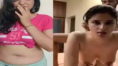 Smoking cute Indian girl in doggy sex with rich lover